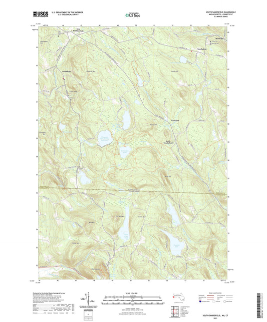 South Sandisfield Massachusetts US Topo Map Image