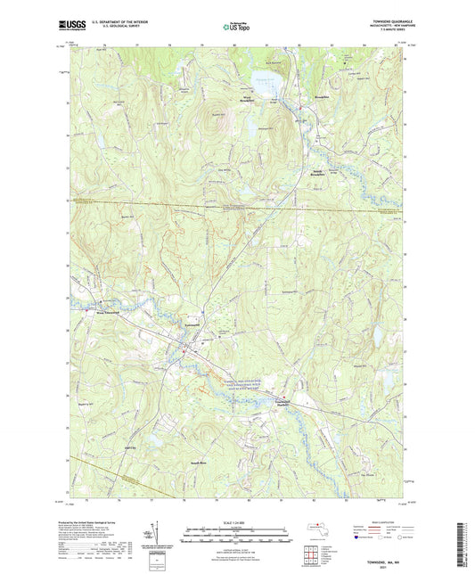 Townsend Massachusetts US Topo Map Image