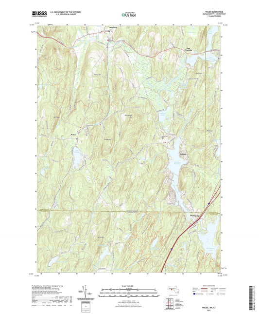 Wales Massachusetts US Topo Map Image