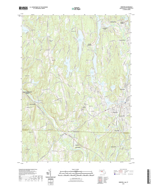 Webster Massachusetts US Topo Map Image
