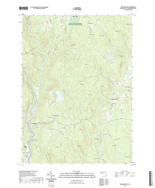 Westhampton Massachusetts US Topo Map Image