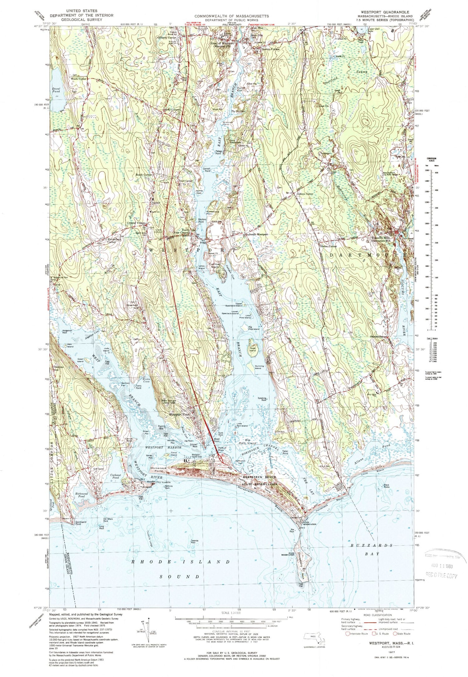 Classic USGS Westport Maryland 7.5'x7.5' Topo Map Image