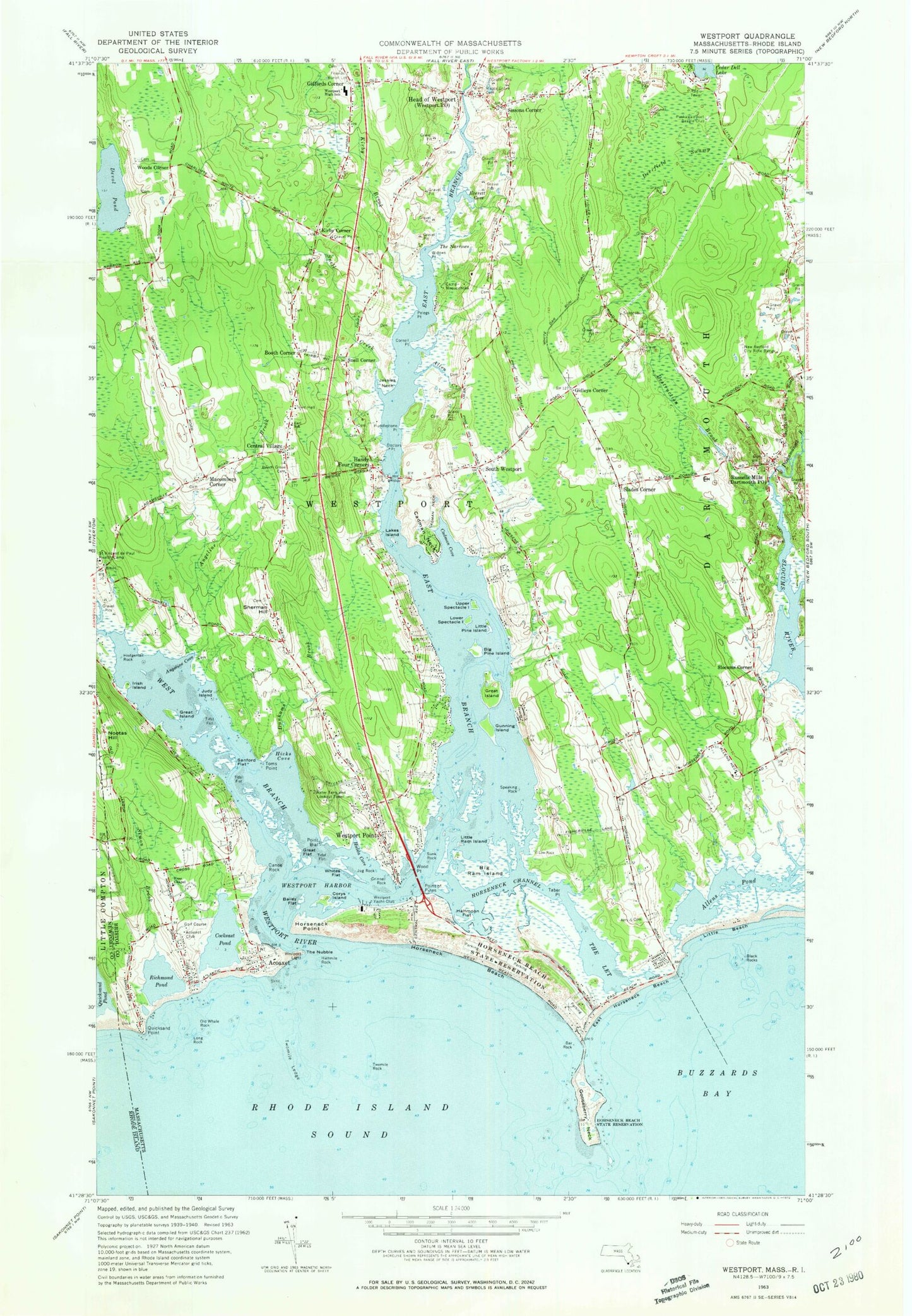 Classic USGS Westport Maryland 7.5'x7.5' Topo Map Image