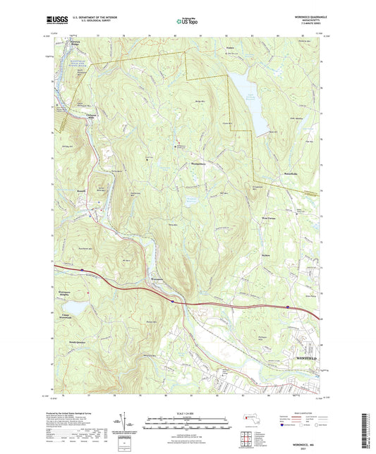 Woronoco Massachusetts US Topo Map Image