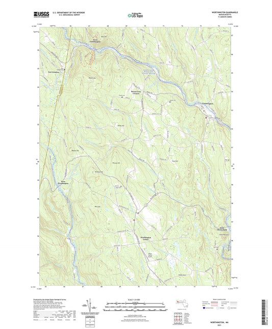 Worthington Massachusetts US Topo Map Image
