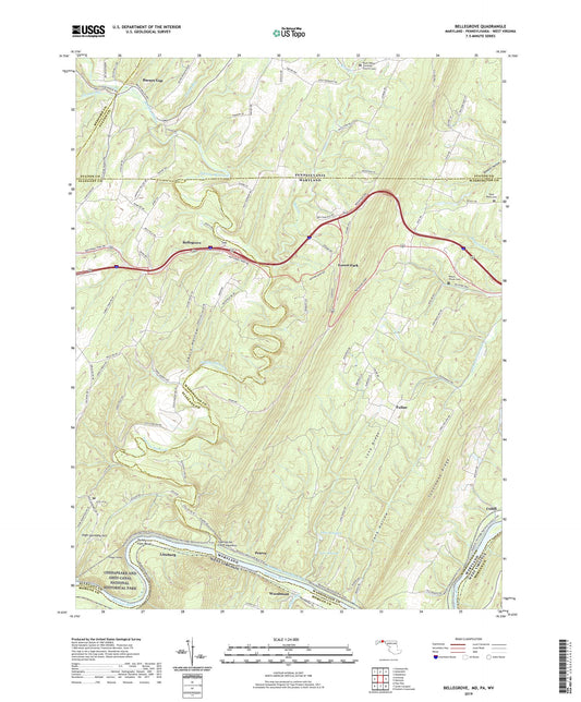 Bellegrove Maryland US Topo Map Image