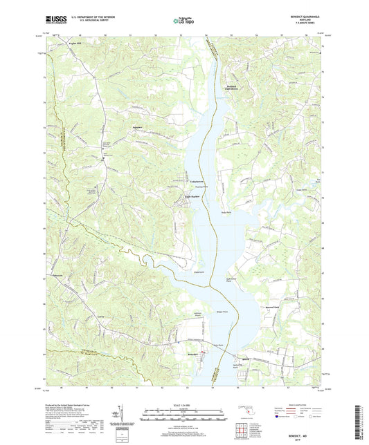 Benedict Maryland US Topo Map Image