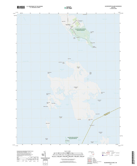 Bloodsworth Island Maryland US Topo Map Image