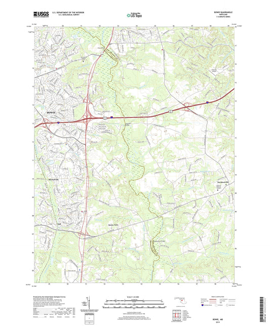 Bowie Maryland US Topo Map Image