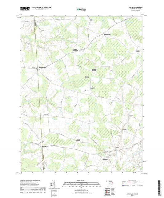 Burrsville Maryland US Topo Map Image
