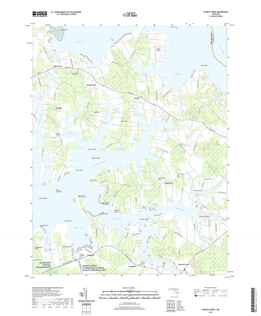 Church Creek Maryland US Topo Map Image