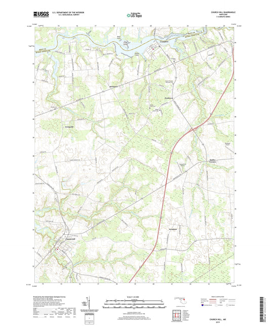 Church Hill Maryland US Topo Map Image