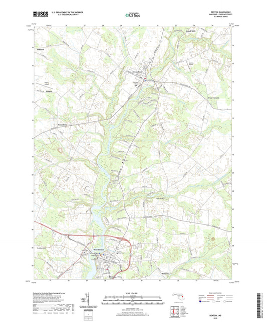 Denton Maryland US Topo Map Image