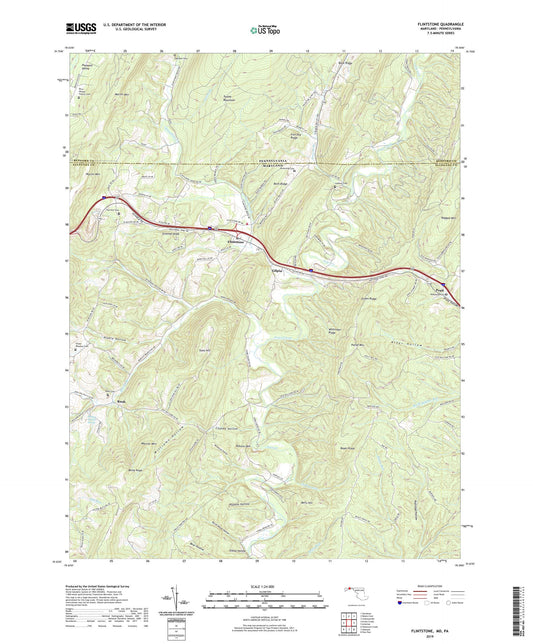 Flintstone Maryland US Topo Map Image