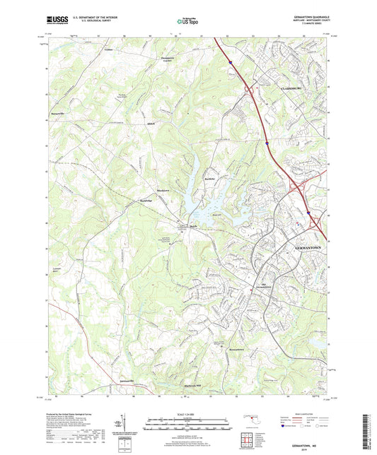 Germantown Maryland US Topo Map Image