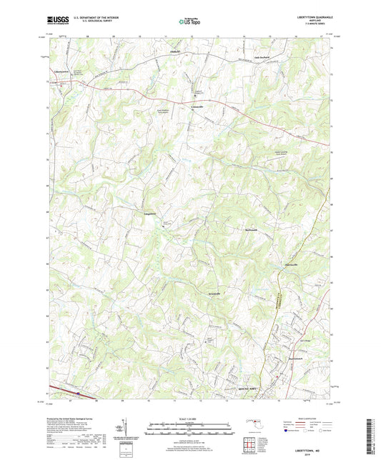 Libertytown Maryland US Topo Map Image