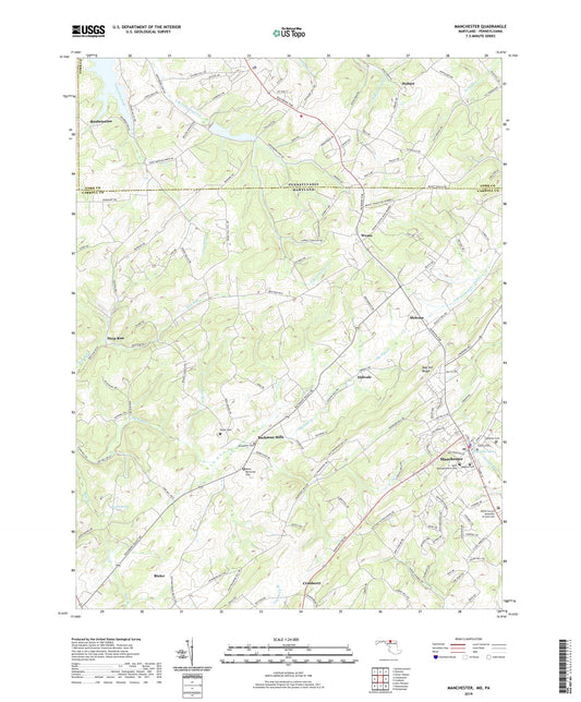 Manchester Maryland US Topo Map Image