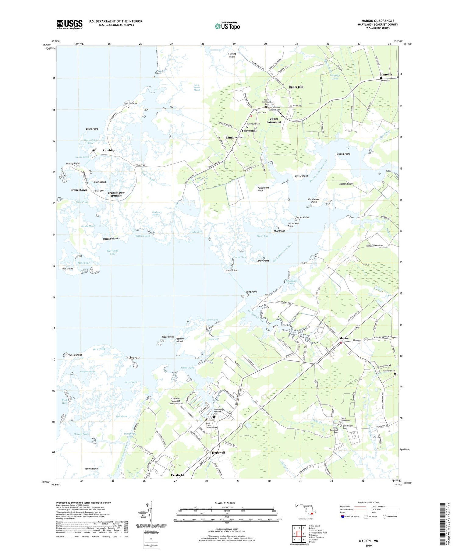 Marion Maryland US Topo Map Image