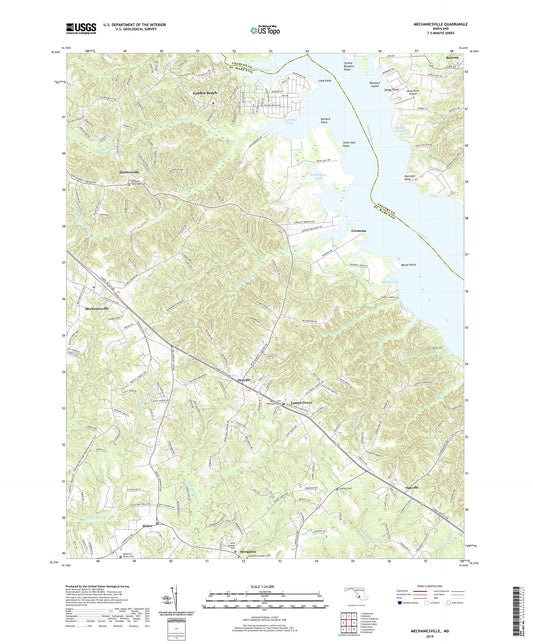 Mechanicsville Maryland US Topo Map Image