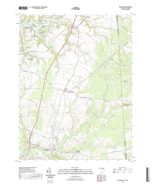 Millington Maryland US Topo Map Image