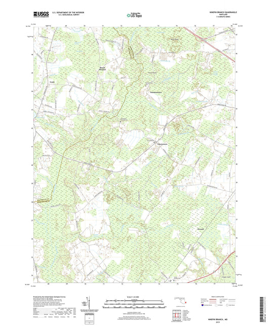 Ninepin Branch Maryland US Topo Map Image