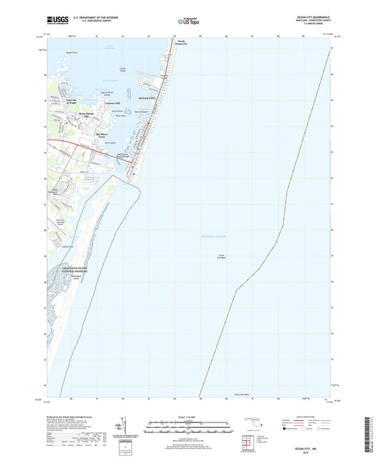 Ocean City Maryland US Topo Map Image
