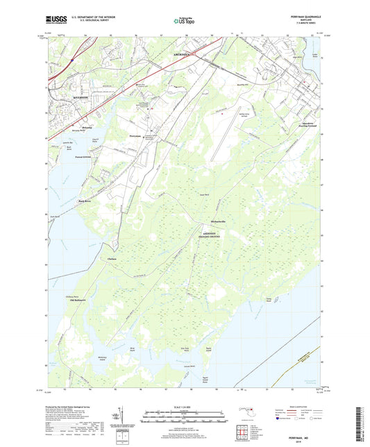 Perryman Maryland US Topo Map Image