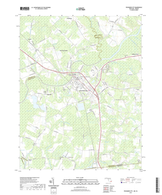 Pocomoke City Maryland US Topo Map Image