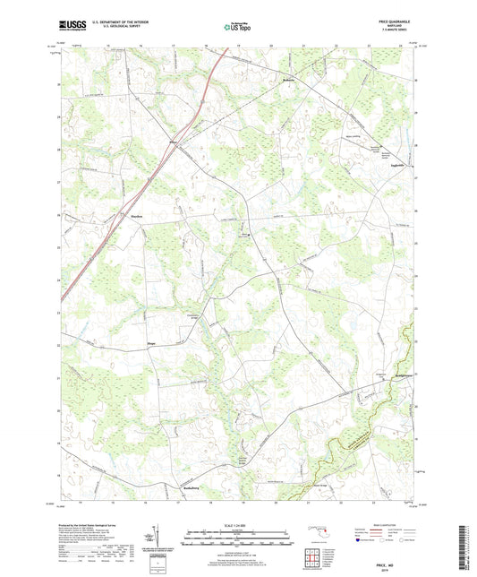 Price Maryland US Topo Map Image