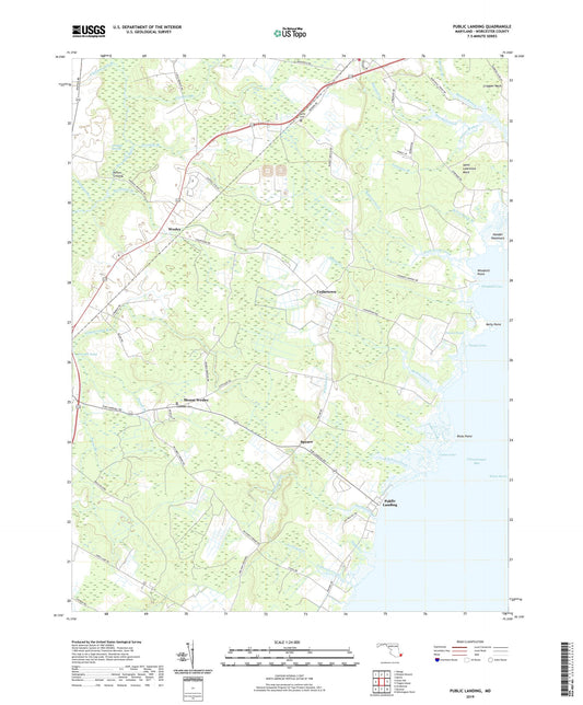 Public Landing Maryland US Topo Map Image
