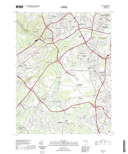 Relay Maryland US Topo Map Image