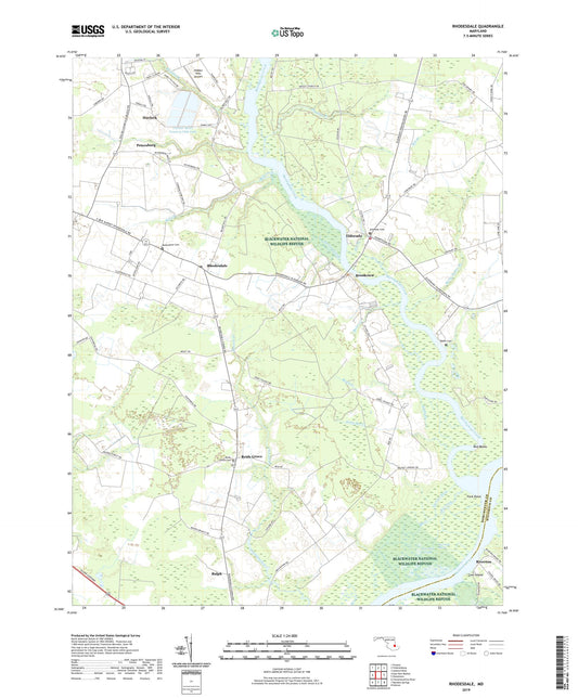 Rhodesdale Maryland US Topo Map Image