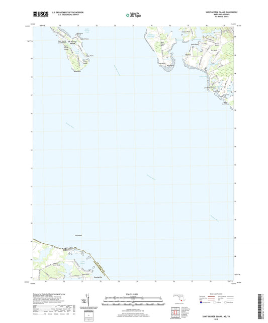 Saint George Island Maryland US Topo Map Image