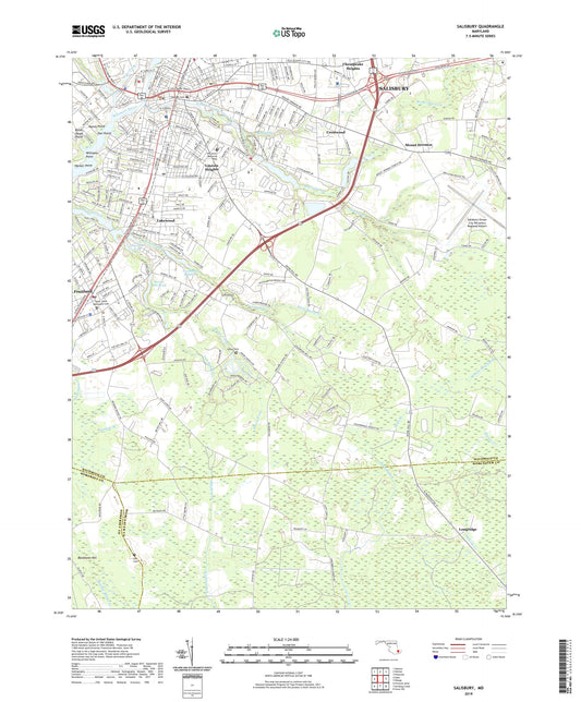 Salisbury Maryland US Topo Map Image