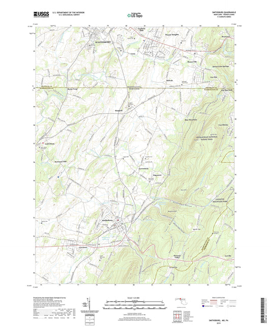 Smithsburg Maryland US Topo Map Image