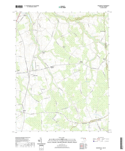 Sudlersville Maryland US Topo Map Image