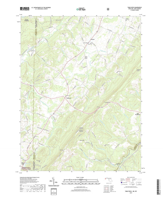 Table Rock Maryland US Topo Map Image