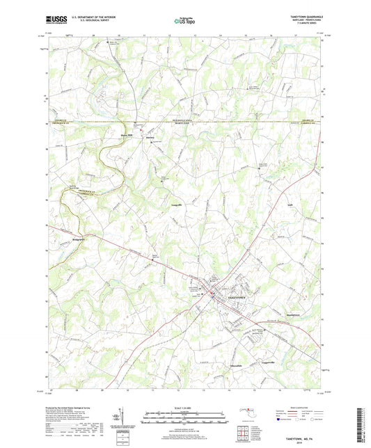 Taneytown Maryland US Topo Map Image