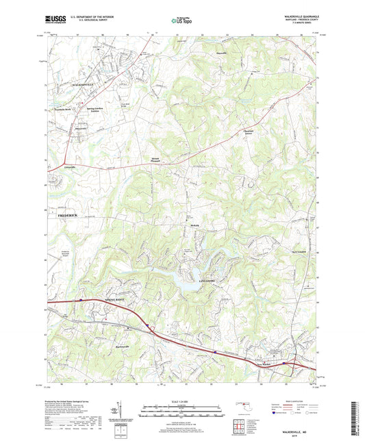 Walkersville Maryland US Topo Map Image