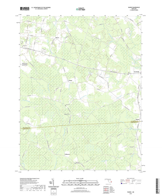 Wango Maryland US Topo Map Image