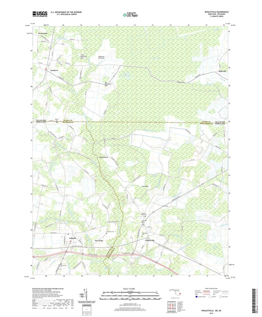 Whaleyville Maryland US Topo Map Image