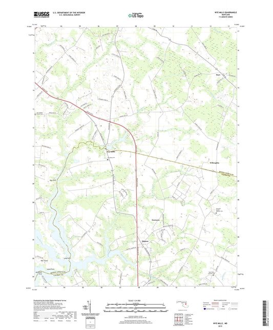 Wye Mills Maryland US Topo Map Image