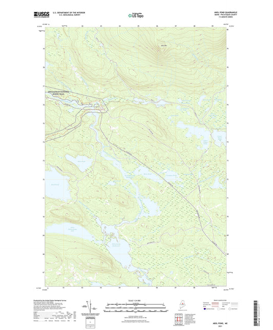 Abol Pond Maine US Topo Map Image