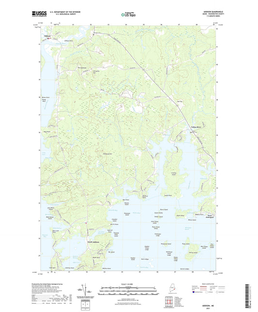 Addison Maine US Topo Map Image