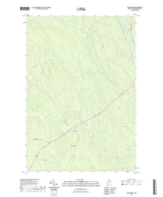 Alder Brook Maine US Topo Map Image