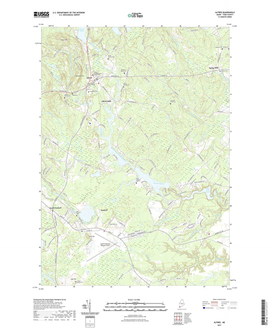 Alfred Maine US Topo Map Image