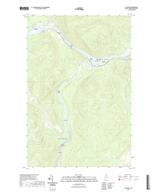 Allagash Maine US Topo Map Image