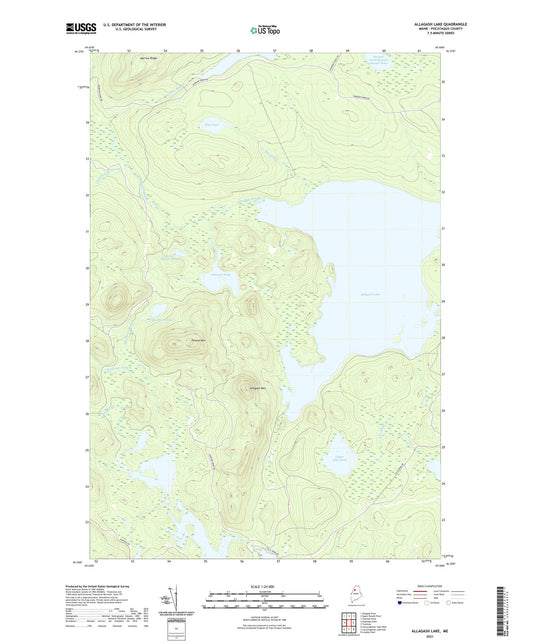 Allagash Lake Maine US Topo Map Image
