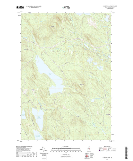 Alligator Lake Maine US Topo Map Image