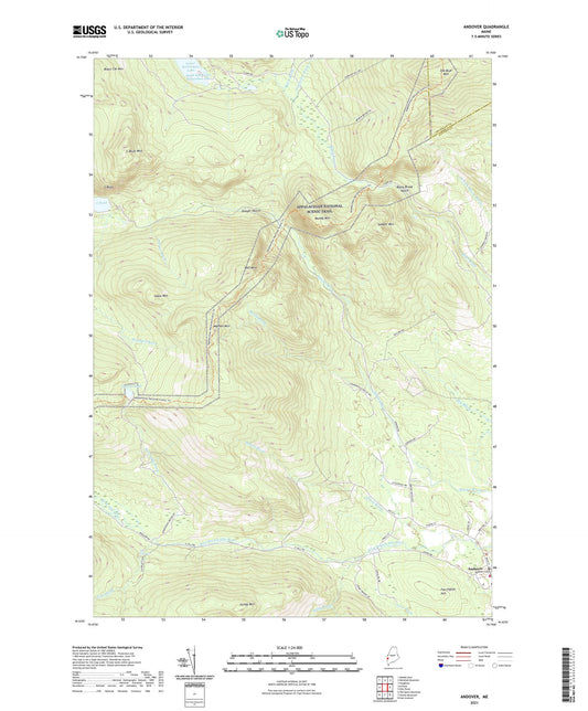 Andover Maine US Topo Map Image